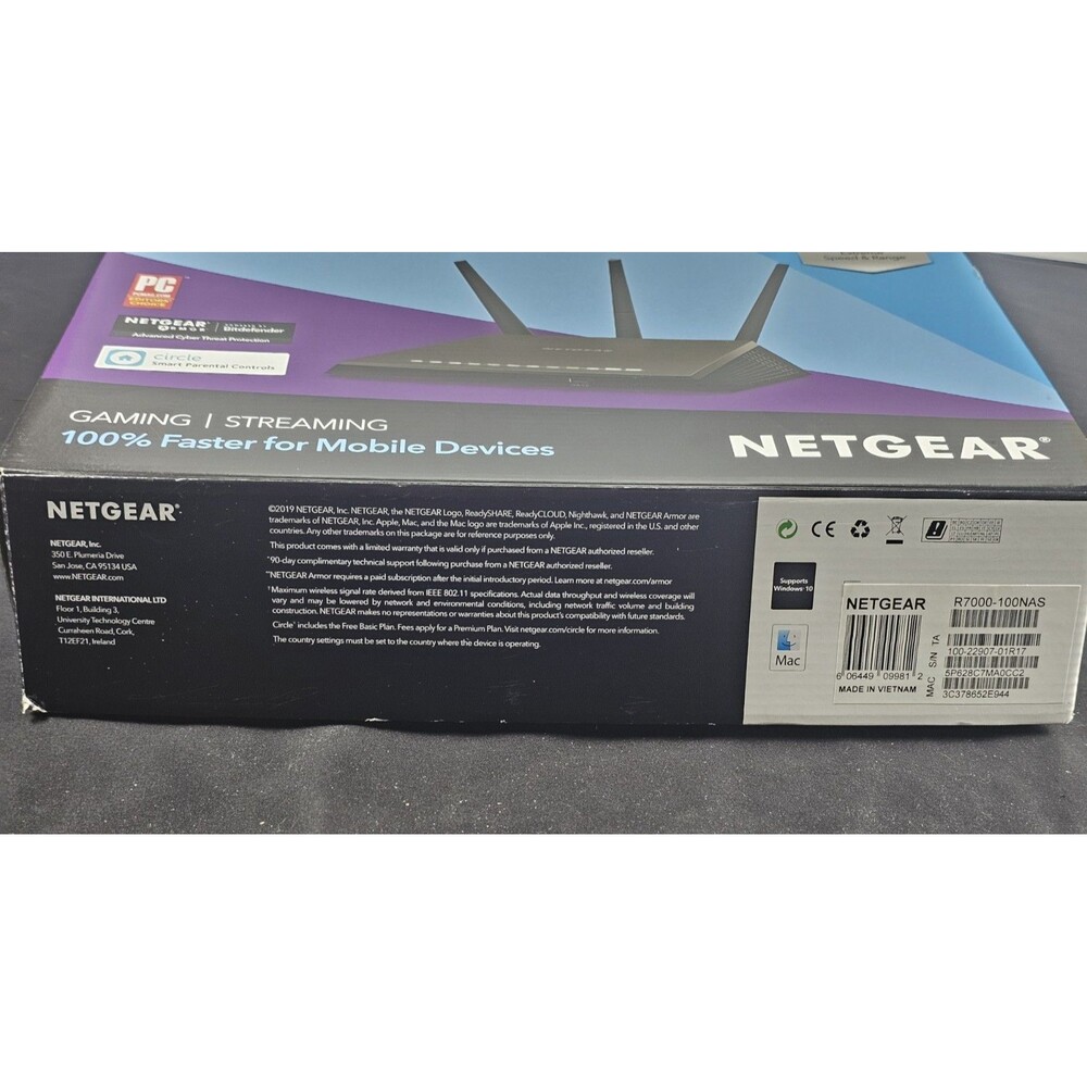 NETGEAR Nighthawk R7000 AC1900 Dual-Band WiFi Router - Picture 9 of 9